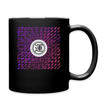 Japanisch Glück mit Abstrakten Umgebung - Tasse einfarbig - Schwarz - Rechts