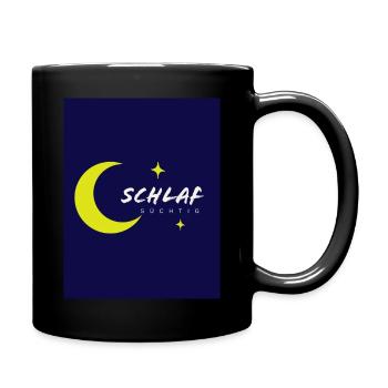 Schlaf - Tasse einfarbig - Schwarz - Rechts