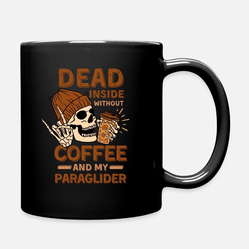 Café Squelette de parapente - Mug uni - noir