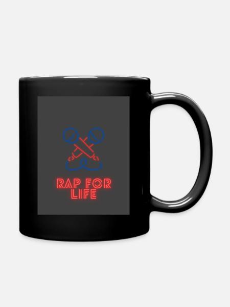Rap for Life - Tasse einfarbig - Schwarz
