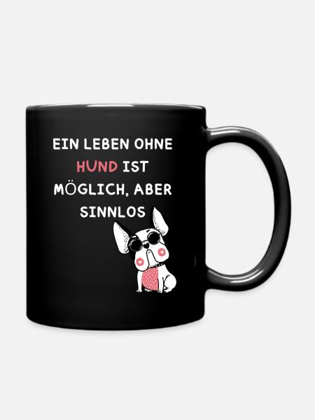 Hundemama - Tasse einfarbig - Schwarz