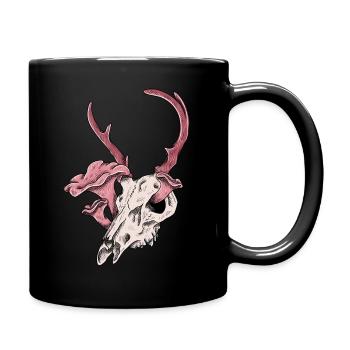 Hirschskull - Tasse einfarbig - Schwarz - Rechts