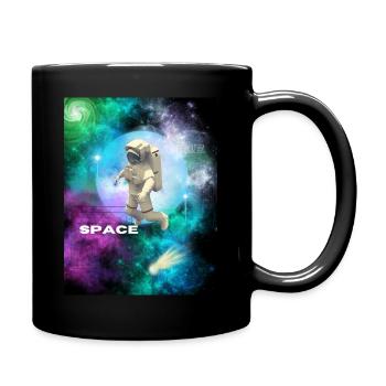 Astronaut Streetwear T Shirt - Tasse einfarbig - Schwarz - Rechts