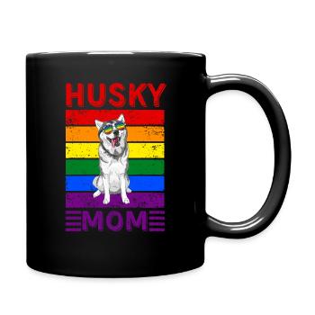 Husky Mom LGBTQ - Tasse einfarbig - Schwarz - Rechts