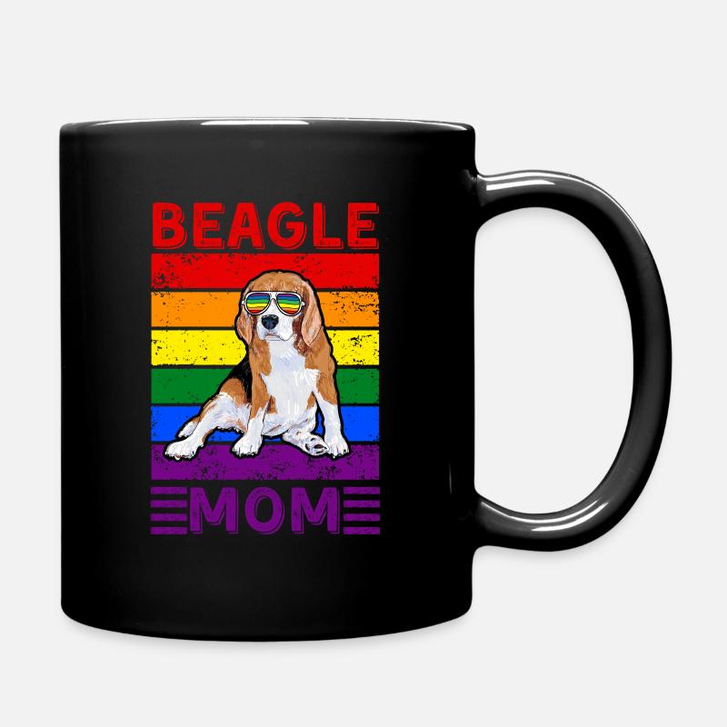 Beagle Mom LGBTQ - Tasse einfarbig - Schwarz