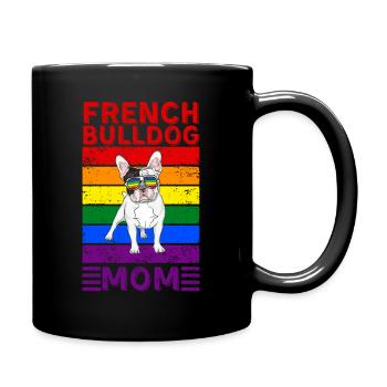 French-bulldog Mom LGBTQ - Full Colour Mug - black - Right