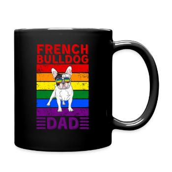 French-bulldog Dad LGBTQ - Full Colour Mug - black - Right
