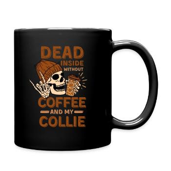 Kaffee-Collie-Liebhaber - Tasse einfarbig - Schwarz - Rechts