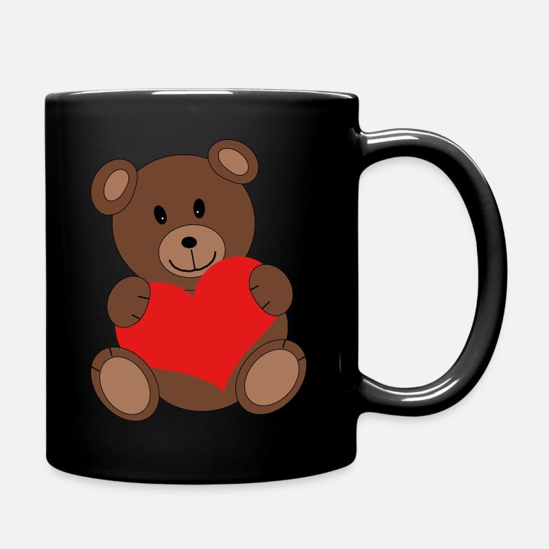 bear brown - Full Colour Mug - black