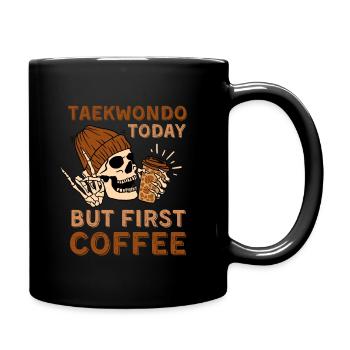 Coffee Taekwondo skeleton - Full Colour Mug - black - Right