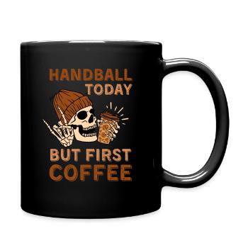 Café Handball squelette - Mug uni - noir - Droite