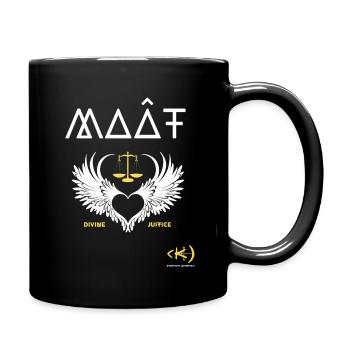 KAMA ÂME MAÂT Coeur Ailé blanc blanc - Mug uni - noir - Droite