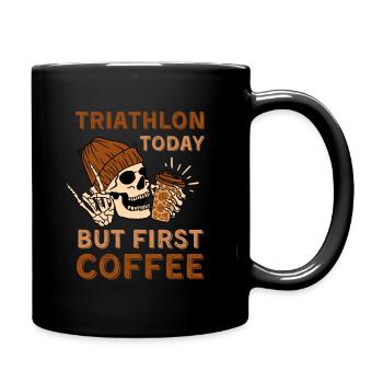 Coffee Triathlon skeleton - Full Colour Mug - black - Right