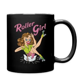 Roller Girl - Mug uni - noir - Droite