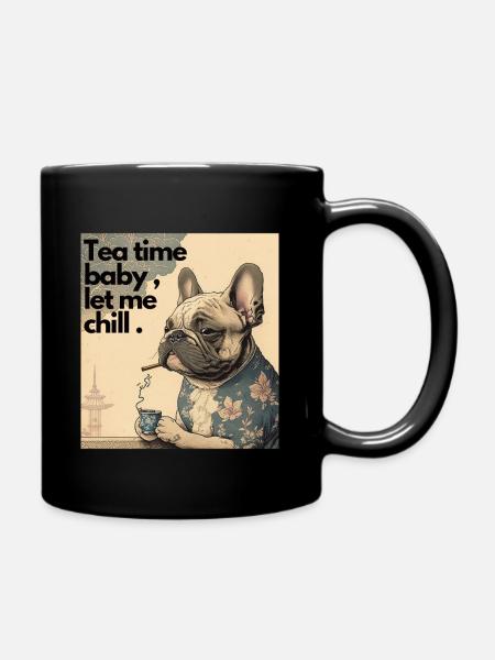 Bouledogue Français mode Chill - Mug uni - noir