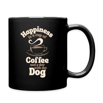 Coffee Dog lover - Full Colour Mug - black - Right