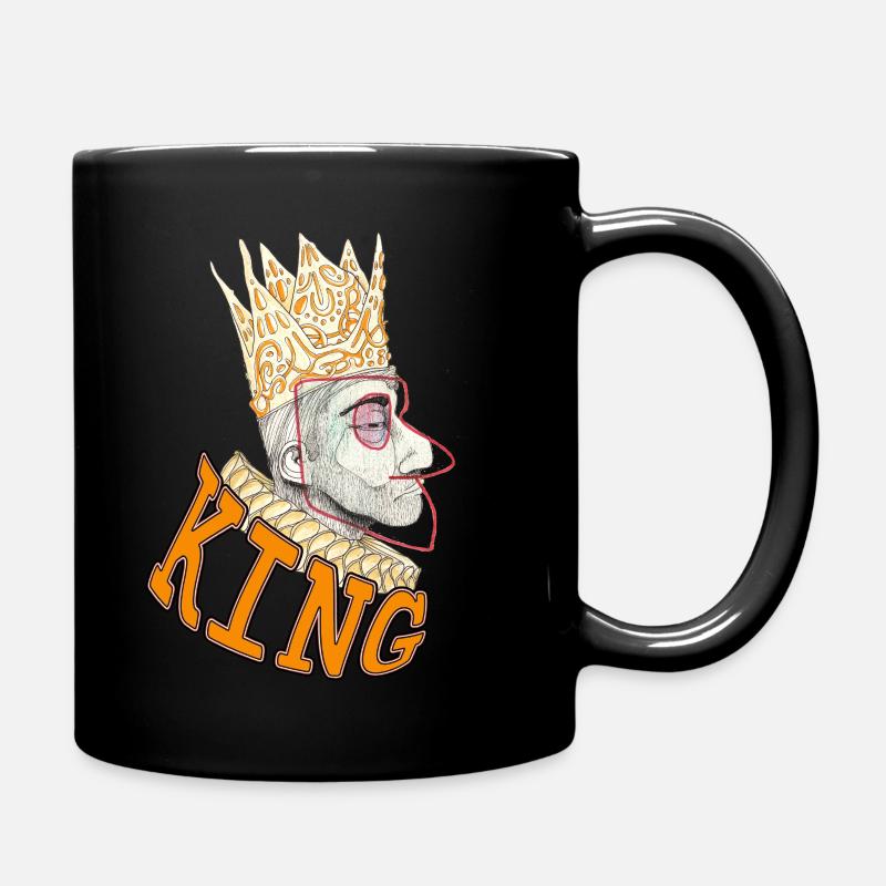 King - Full Colour Mug - black
