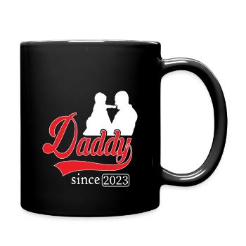 Papa depuis 2023 - Mug uni - noir - Droite