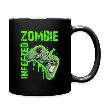 Zombie Infected Gamer - Tasse einfarbig - Schwarz - Rechts