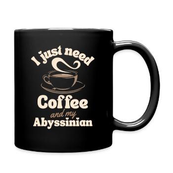 Kaffee Abessinier Katze Liebhaber - Tasse einfarbig - Schwarz - Rechts