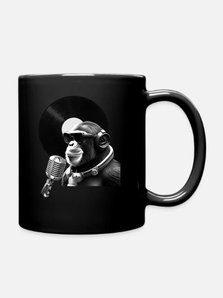 MC singe . - Mug uni - noir