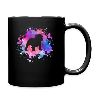 Amoureux du bouledogue - Mug uni - noir - Droite