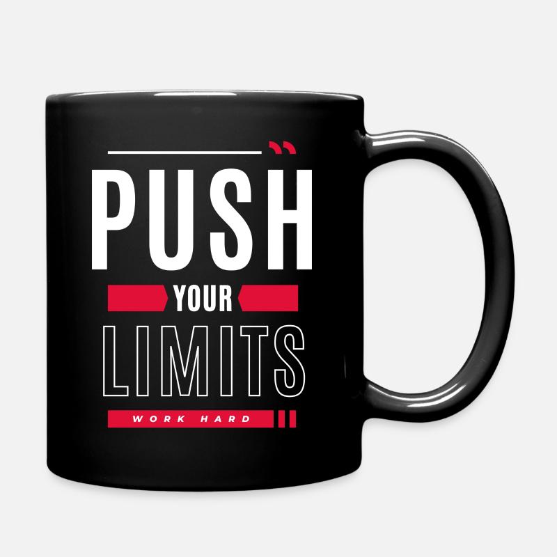Push your limit musculation fitness - Mug uni - noir
