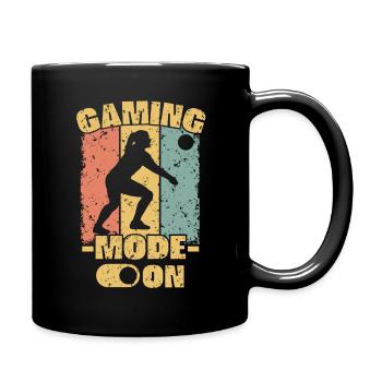 Women Volleyball retro - Full Colour Mug - black - Right