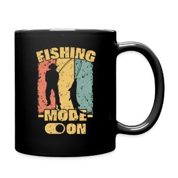 Pêche rétro - Mug uni - noir - Droite