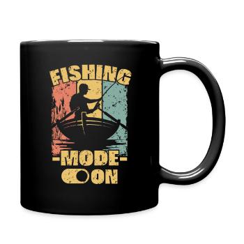 Pêche rétro - Mug uni - noir - Droite