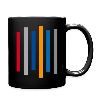 Couleurs Rayures - Mug uni - noir - Droite