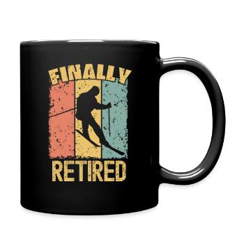 Retraite ski rétro - Mug uni - noir - Droite