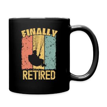 Paragliding retirement retro - Full Colour Mug - black - Right