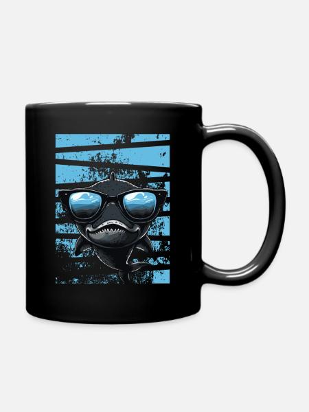 Cool Shark - Full Colour Mug - black