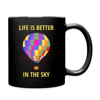 Hot Air Ballooning Hopper Balloon Pilot Balloonist - Full Colour Mug - black - Right