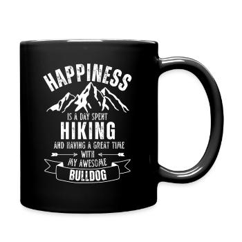 Wandern Bulldogge - Tasse einfarbig - Schwarz - Rechts