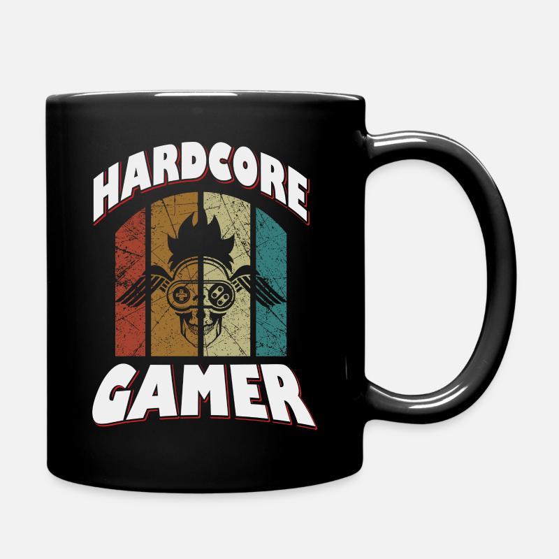 Hardcore Retro Gaming Design - Tasse einfarbig - Schwarz
