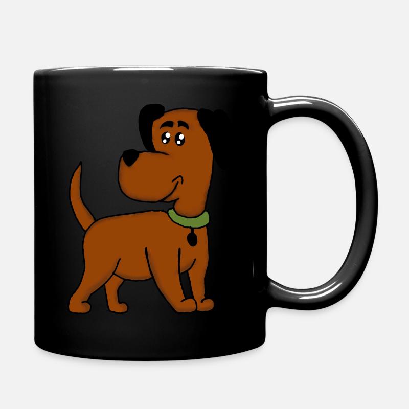 Chien mignon marron - Mug uni - noir