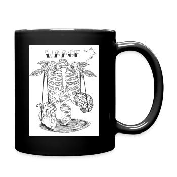 Waage skurril - Tasse einfarbig - Schwarz - Rechts