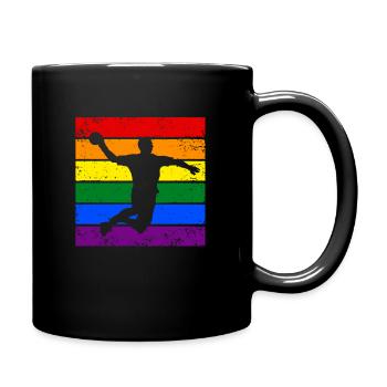Handball LGBTQ - Tasse einfarbig - Schwarz - Rechts
