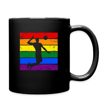 Volleyball LGBTQ - Mug uni - noir - Droite