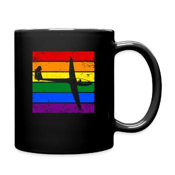 Vol à voile LGBTQ - Mug uni - noir - Droite