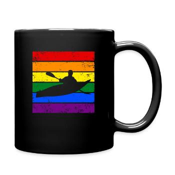 Kanufahren LGBTQ - Tasse einfarbig - Schwarz - Rechts