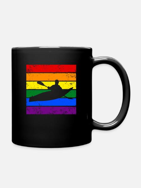 Kanufahren LGBTQ - Tasse einfarbig - Schwarz