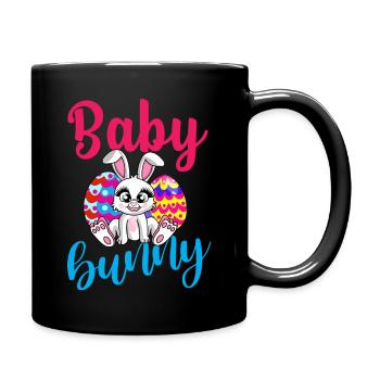 Baby Banny, Baby Bunny, Cute Easter Bunny - Full Colour Mug - black - Right