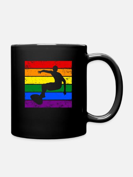 Surfen mit LGBTQ - Tasse einfarbig - Schwarz