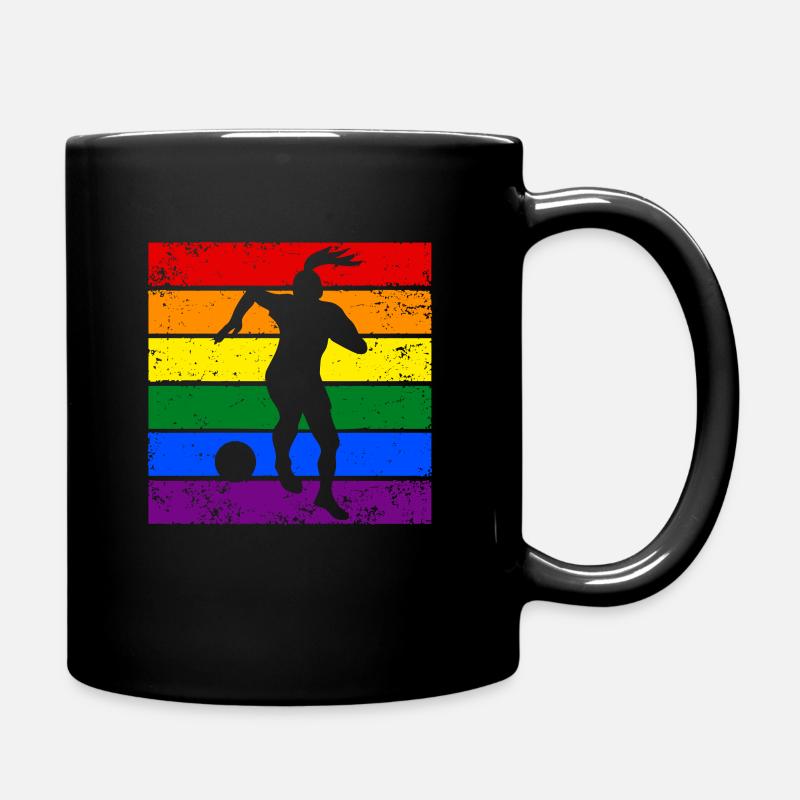 Frauenfußball LGBTQ - Tasse einfarbig - Schwarz