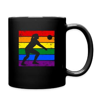Volleyball LGBTQ - Mug uni - noir - Droite