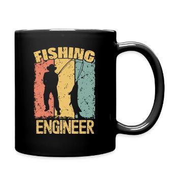 Ingénieur pêche rétro - Mug uni - noir - Droite