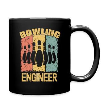 Bowling-Ingenieur retro - Tasse einfarbig - Schwarz - Rechts